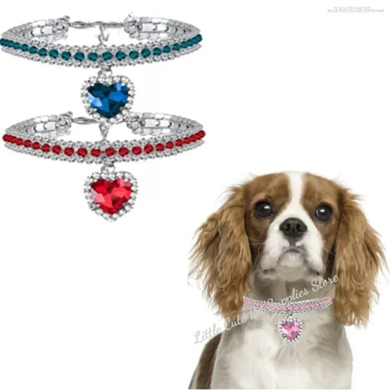 Bling Crystal Pendant Rhinestone Diamante Cat Collar