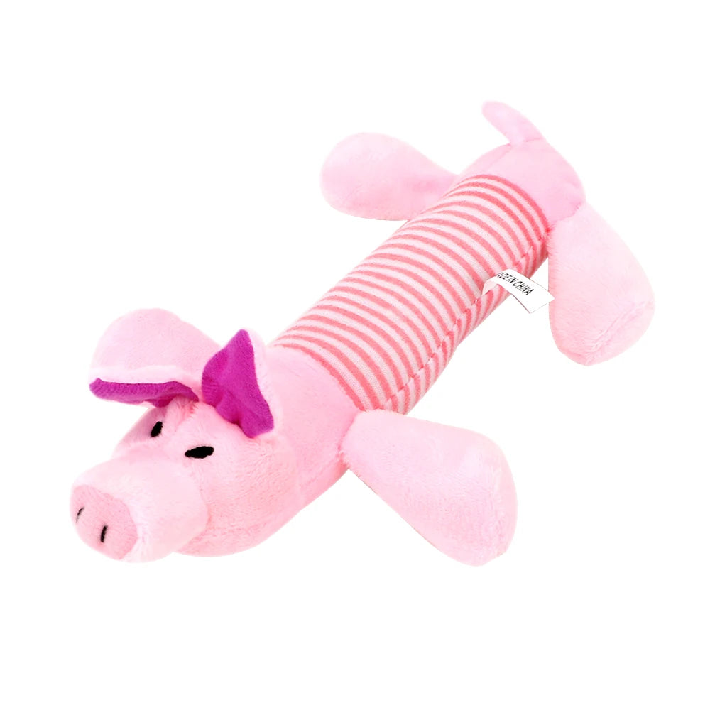 Plush Squeaky Toys for Dogs & Cats Elephant, Duck, Pig & More