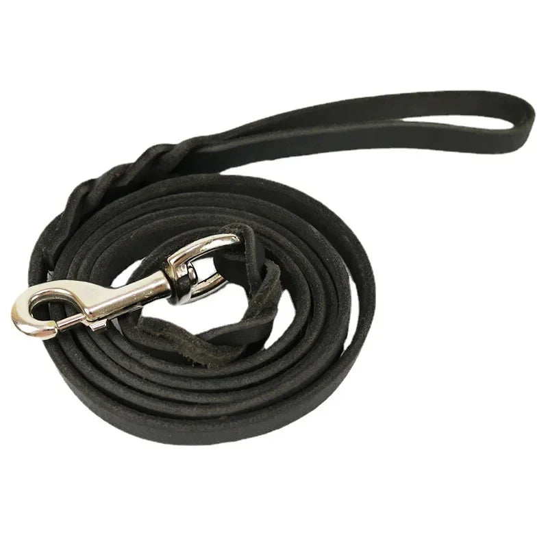 Genuine Leather Dog Leash Braided Training Lead for Medium & Large Pets