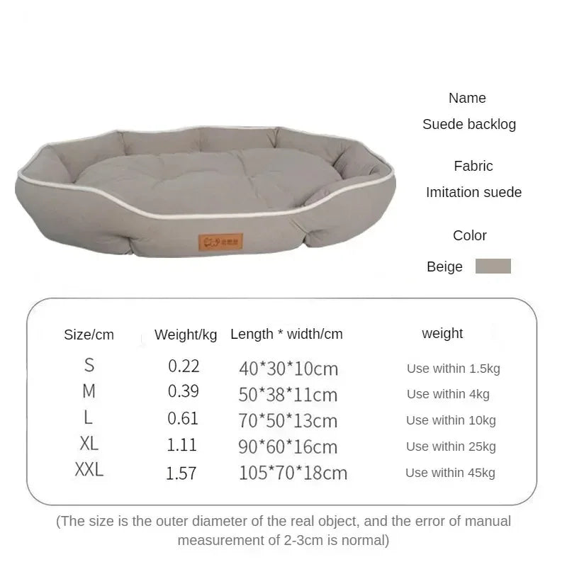 Washable Pet Mat & Kennel Large Plush Dog Bed