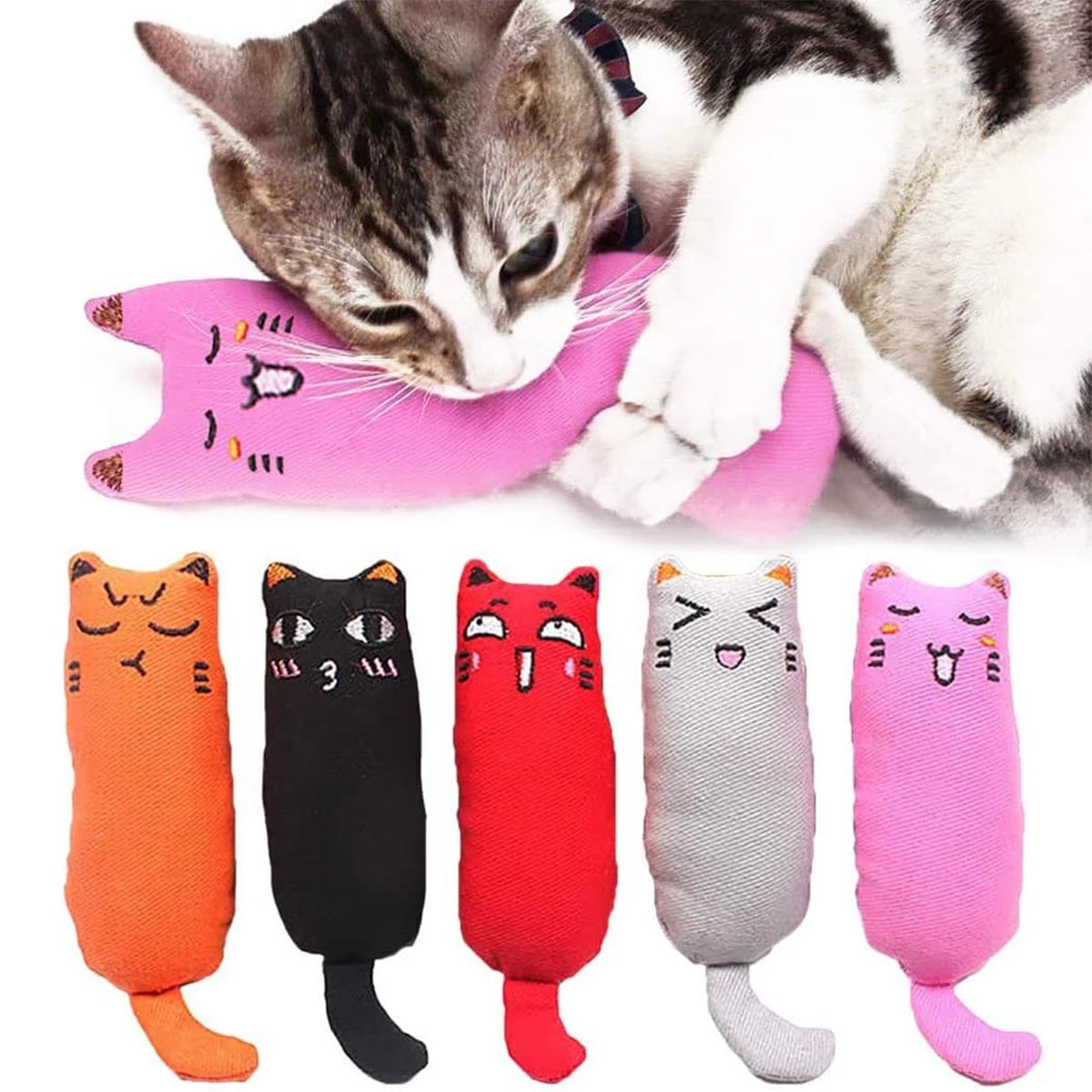Funny Catnip Chew Toy Interactive Pillow for Kittens & Cats