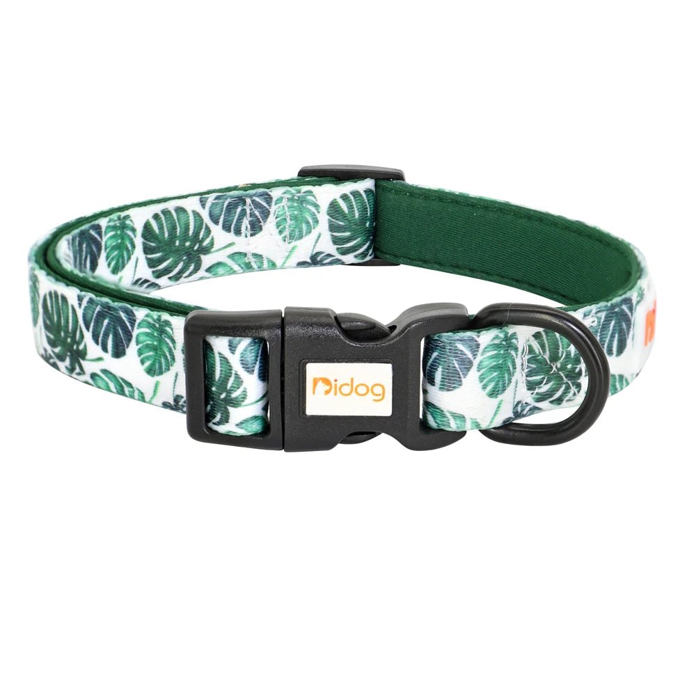Nylon Puppies Adjustable Flower Print Dog Collar