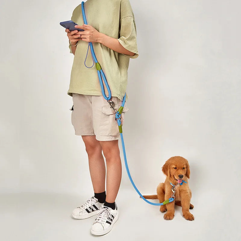 Hands-Free Traction Rope Reflective Nylon Dog Leash