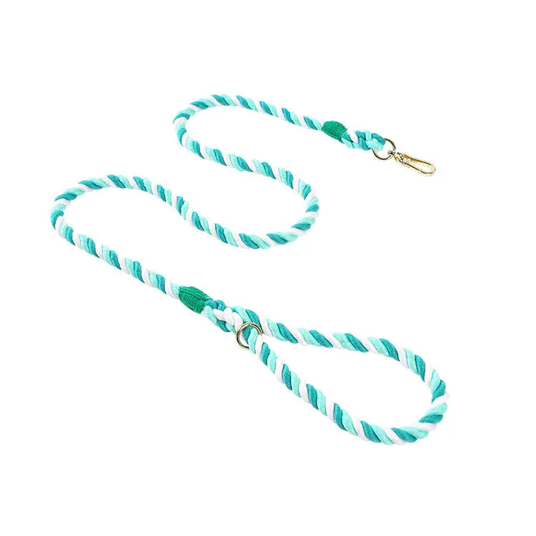 Multi-Function Hand-Woven Gradient Dog Leash