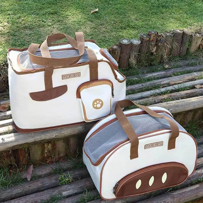 Sturdy Pet Carrier Well-Ventilated Travel Bag for Small & Medium Pets