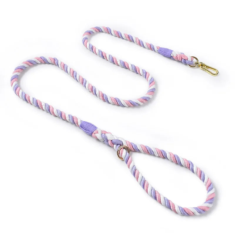 Multi-Function Hand-Woven Gradient Dog Leash