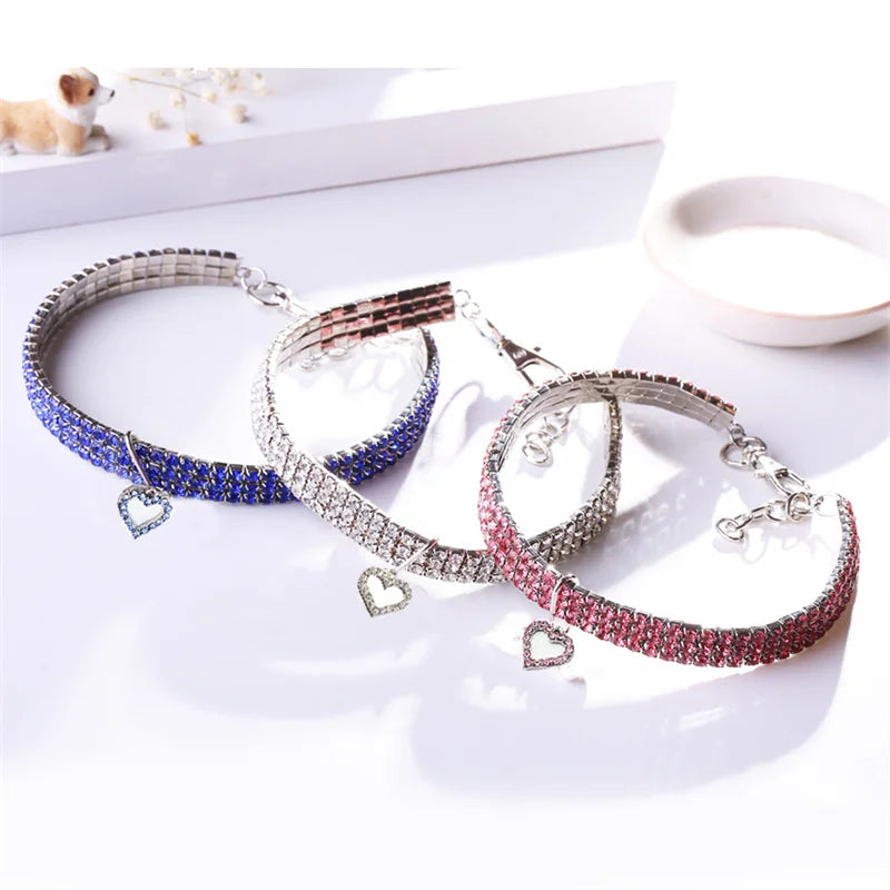 Crystal Pet Bling Rhinestone Dog Collar and Leash Set