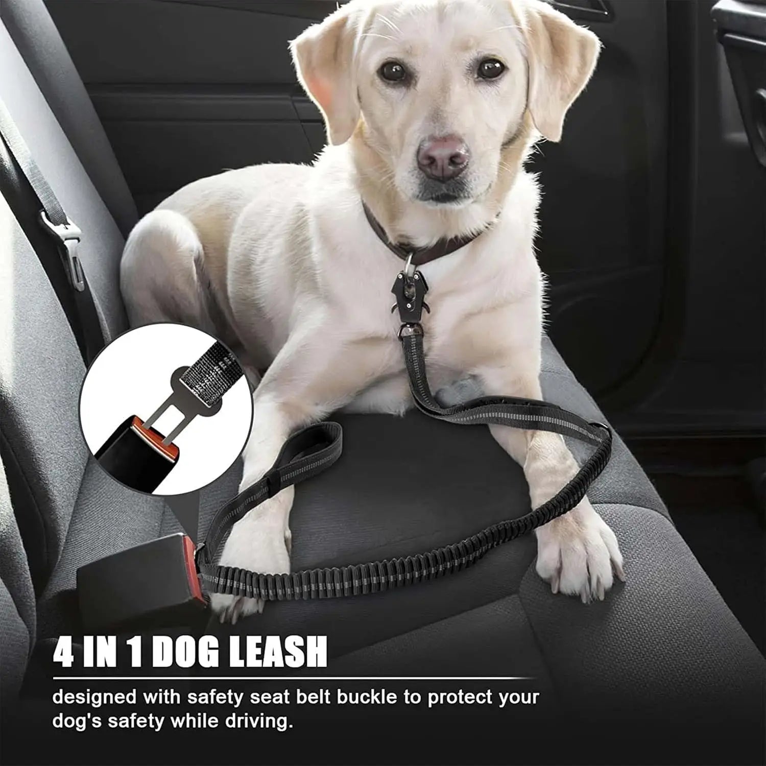 Reflective Heavy Duty Tactical Bungee Dog Leash