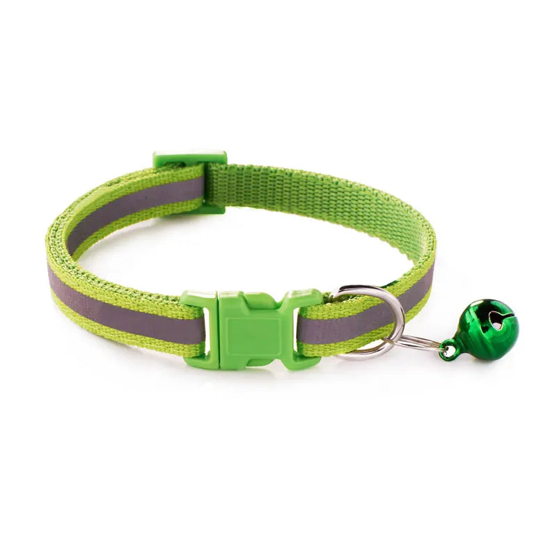 Safety Breakaway Buckle and Bell Reflective Cat Collar