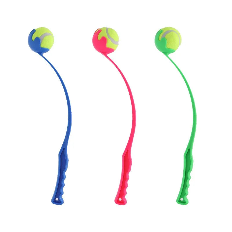 Pet Ball Launcher Stick Interactive Toy for Throwing Games