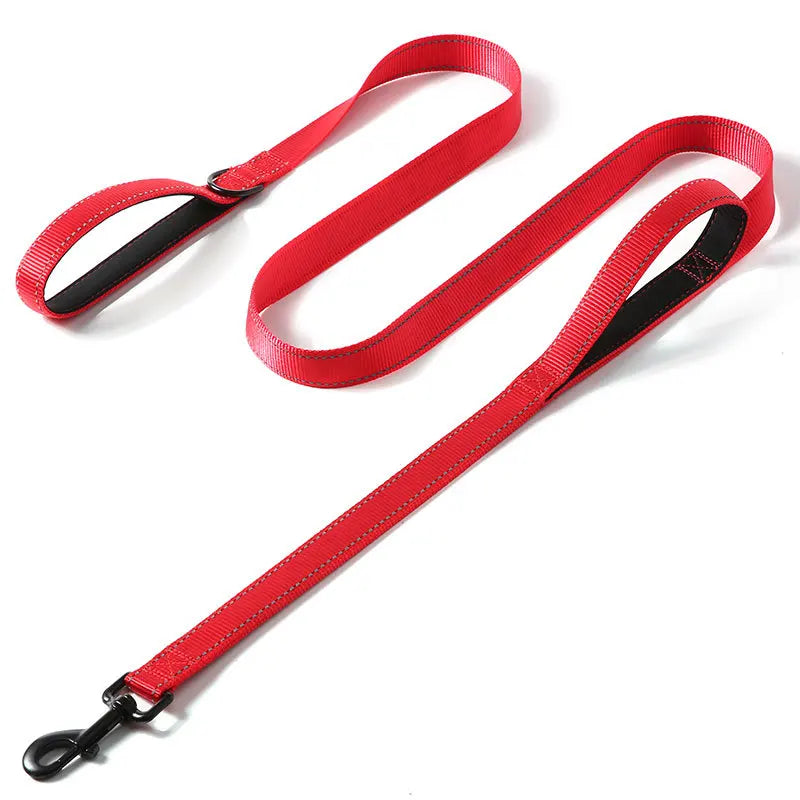 1.2m / 1.5m / 1.8m Double Handle Heavy-Duty Nylon Dog Leash