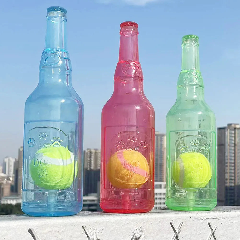 Crunchy Pet Toy Portable Water Bottle Ball Toy for Dogs & Cats
