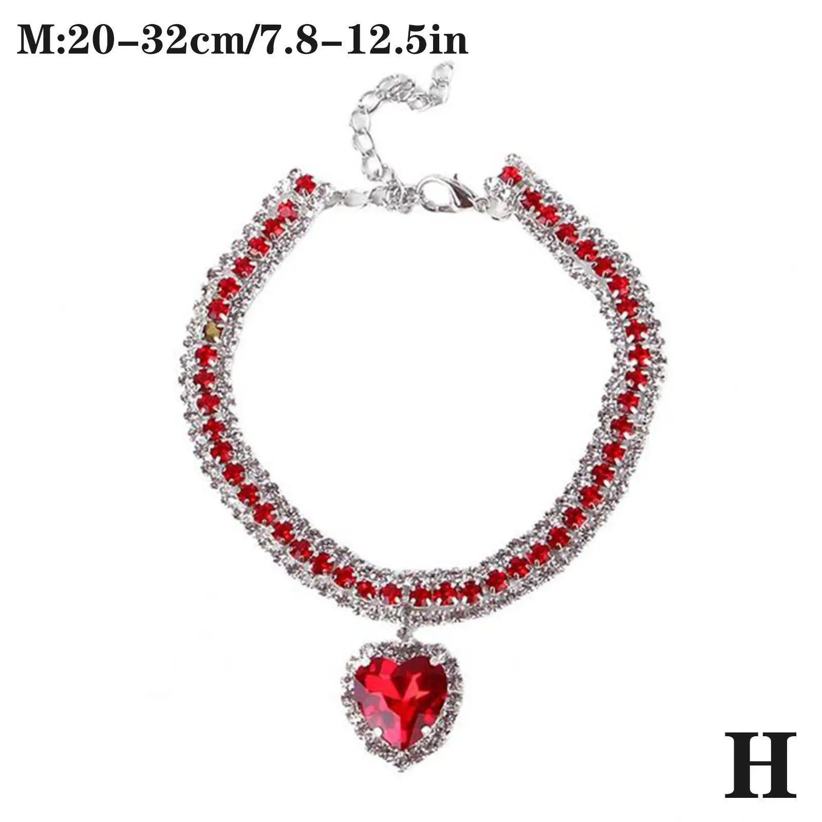 Crystal Pendant Rhinestone Diamante Pet Collar