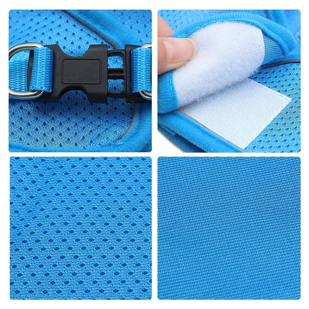 Reflective Pet Harness & Leash Set No-Pull Vest with Breathable Mesh