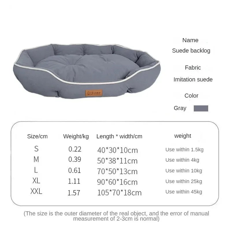 Washable Pet Mat & Kennel Large Plush Dog Bed