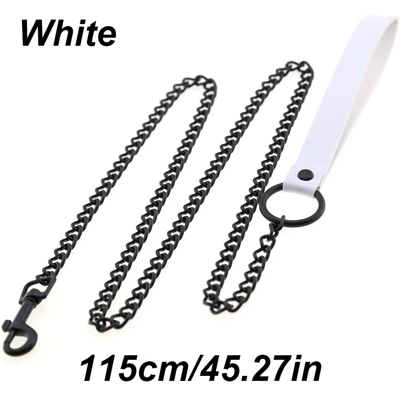 115cm Chew-Proof Metal Training Heavy Duty Chain Dog Leash