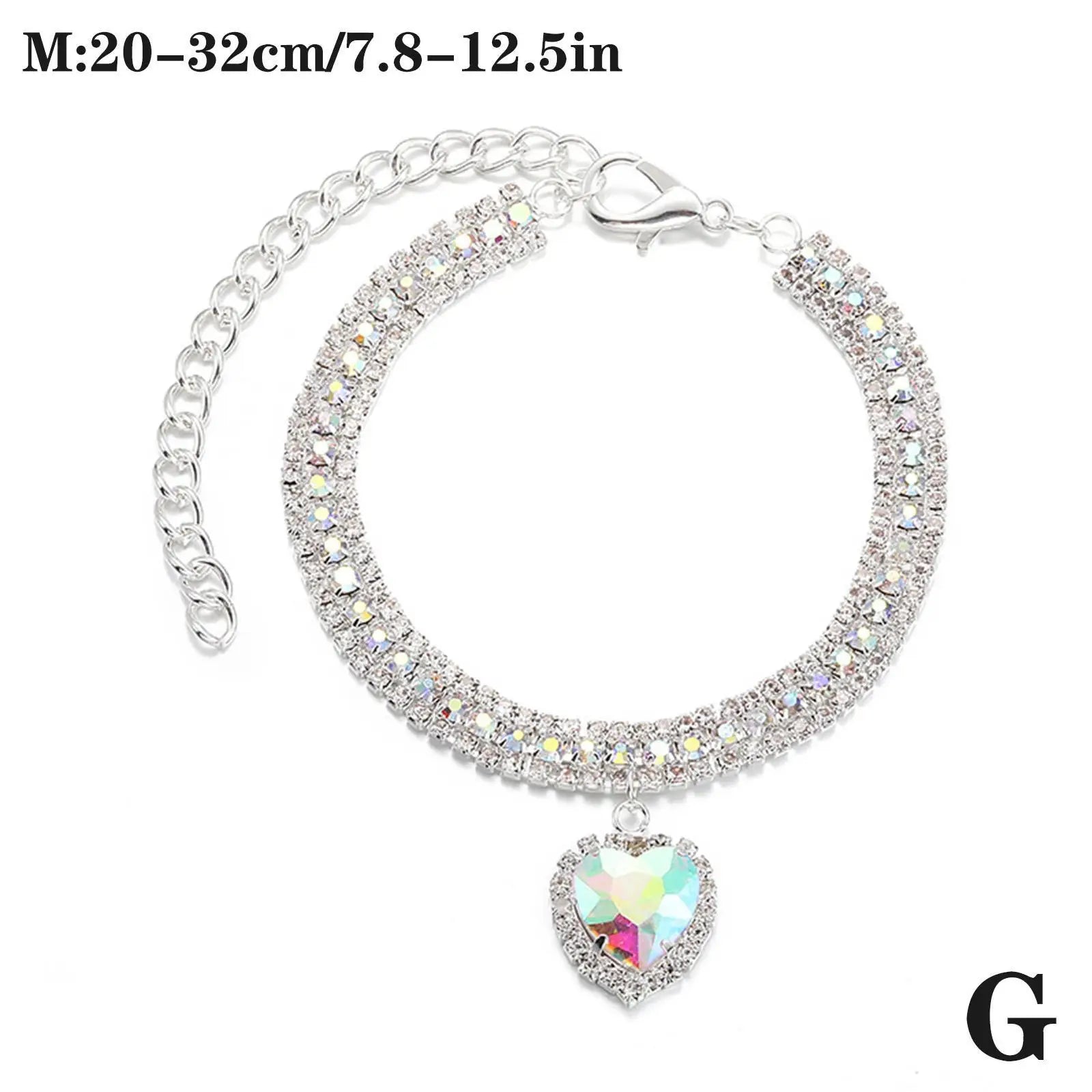 Crystal Pendant Rhinestone Diamante Pet Collar