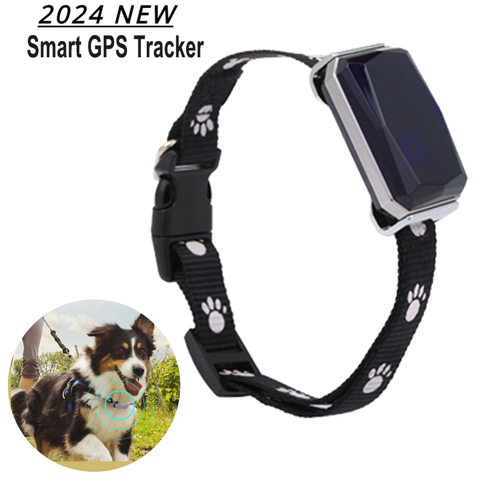 Smart GPS Pet Tracker IP67 Collar with Geo-Fence & SOS Alarm