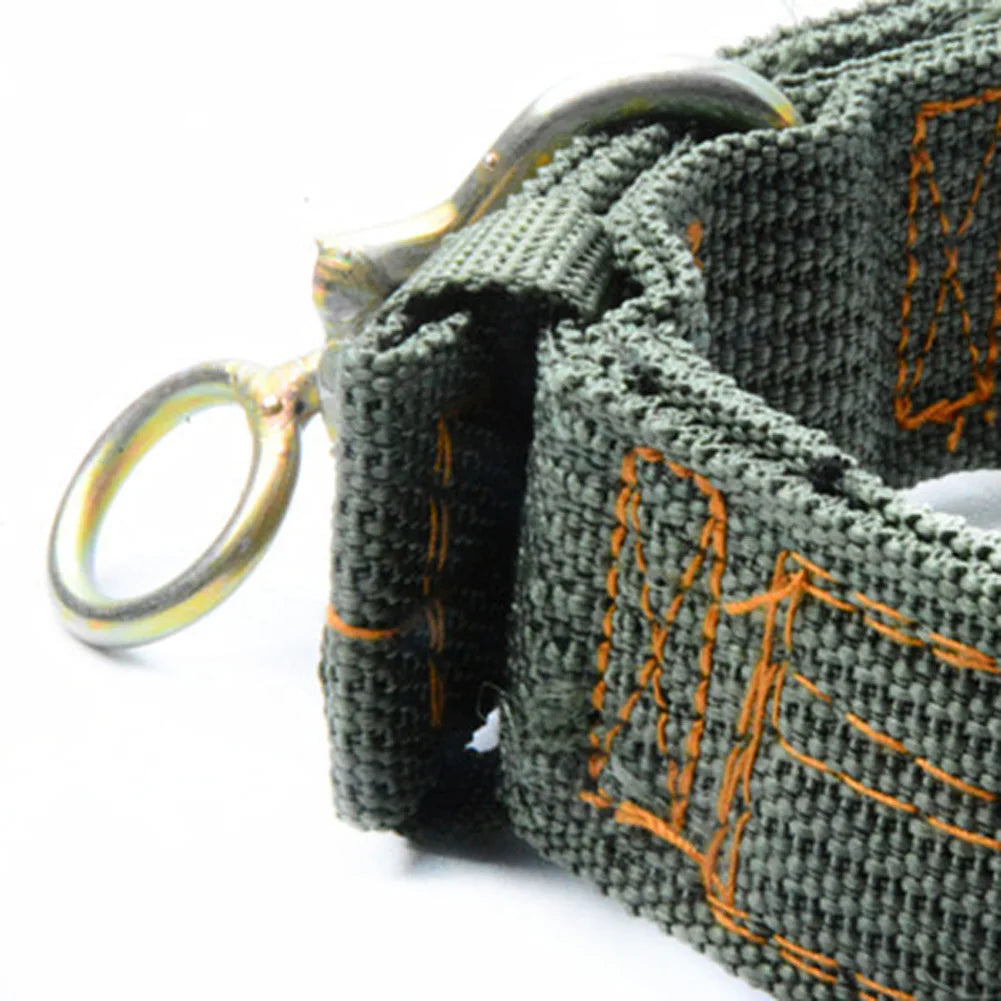 Heavy-Duty Army Green Double-Breasted Dog Collar