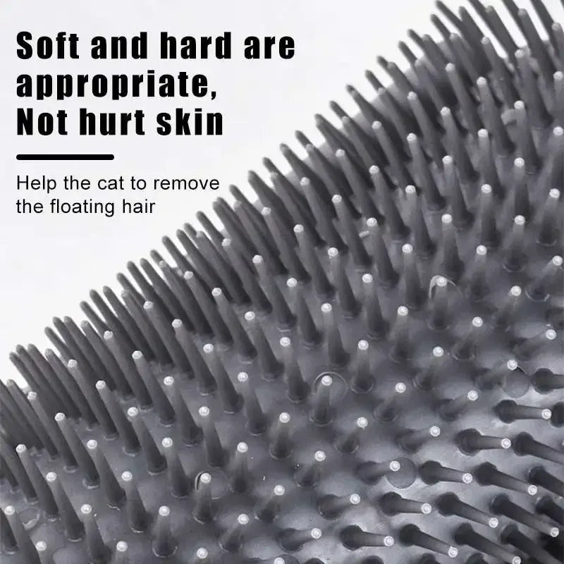 Cat Corner Self-Grooming Brush Wall-Mounted Pet Comb Accessory