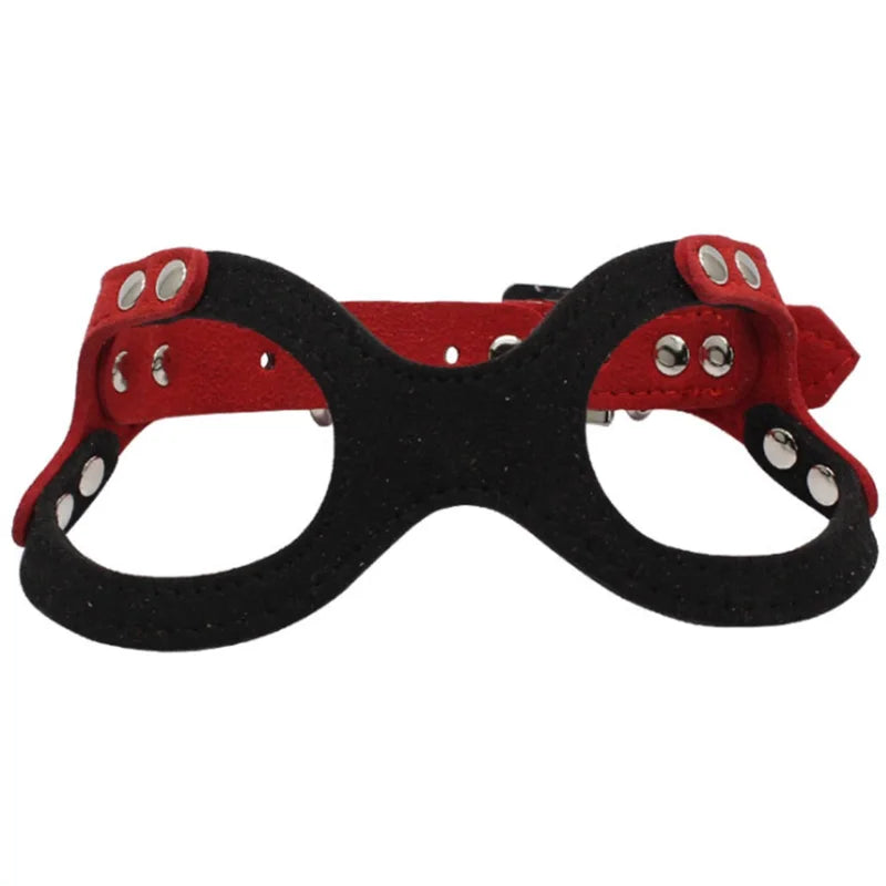 Soft Suede Leather Pet Harness Adjustable Chest Belt for Small Dogs