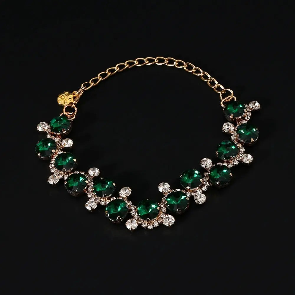 Adjustable Colorful Pearl Princess Rhinestone Cat Collar