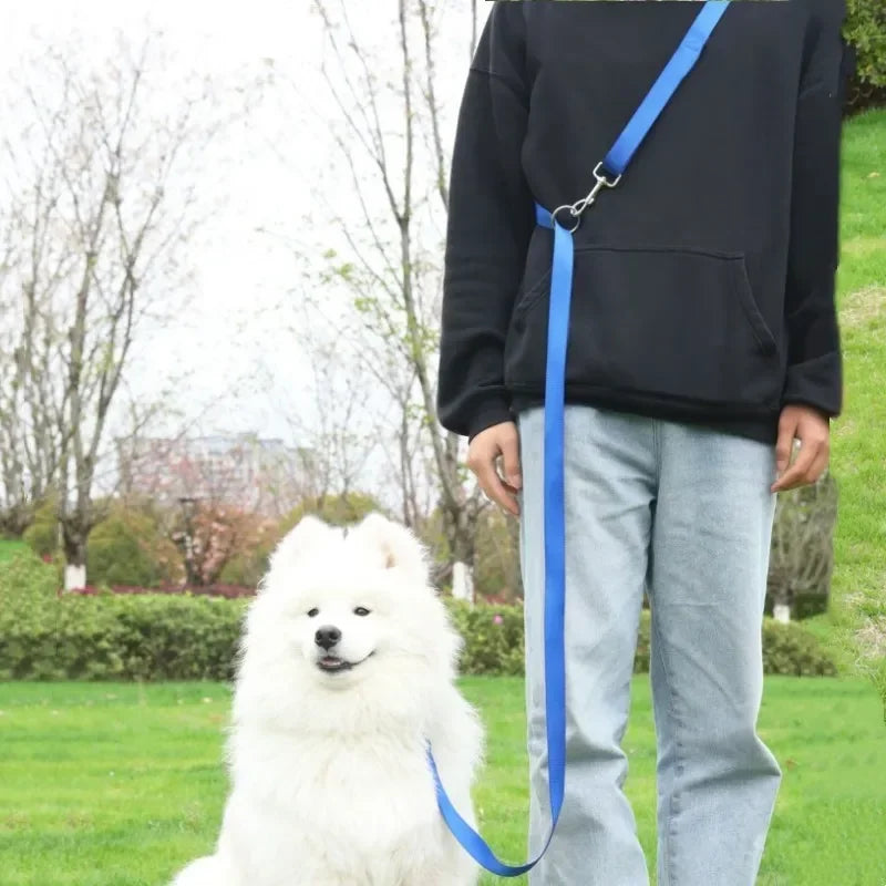 2.5cm Police-Style Training Nylon Hands-Free Dog Leash