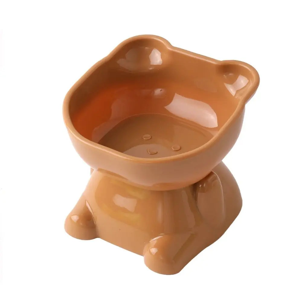 Cute Cat Bowl with High Feet Cervical Spine Protection for Pets
