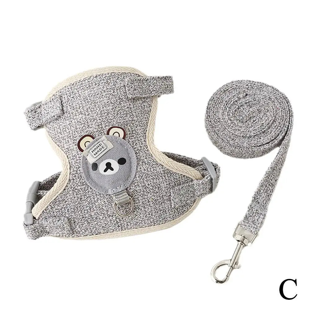 Comfortable Chest Strap Small Pet Vest Harness with Leash