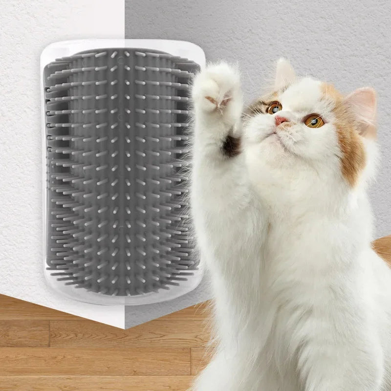 Cat Corner Self-Grooming Brush Wall-Mounted Pet Comb Accessory