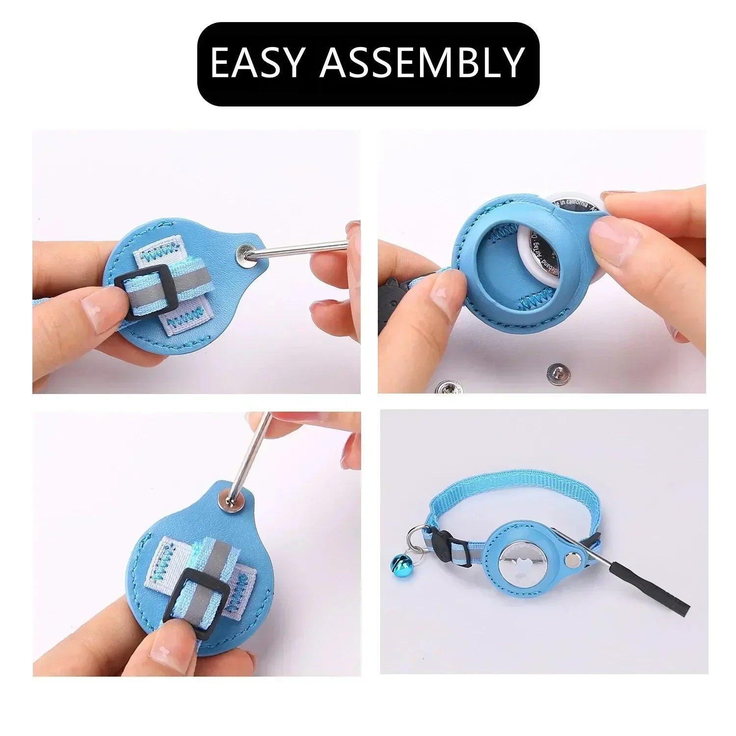 Anti-Lost Reflective Air Tag Holder Cat Collar