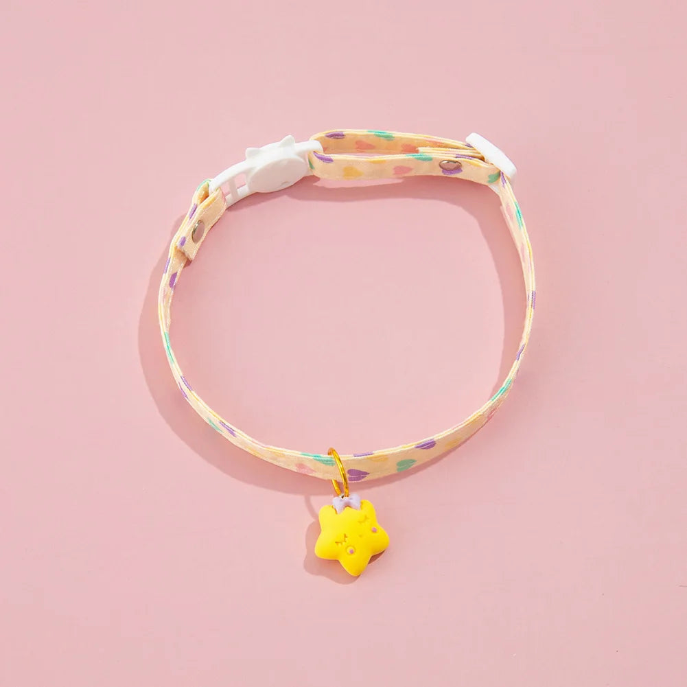 Cute Printed Pet Necklace Adjustable Cat & Puppy Collar