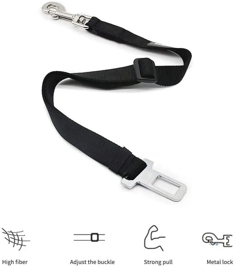 Adjustable Safety Harness Lead Clip Pet Car Seat Belt