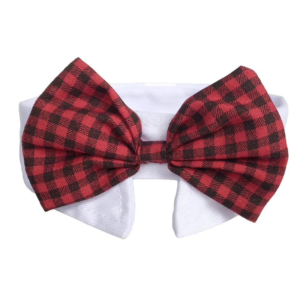 Tuxedo Neck Tie Adjustable Formal Pet Bowtie Collar