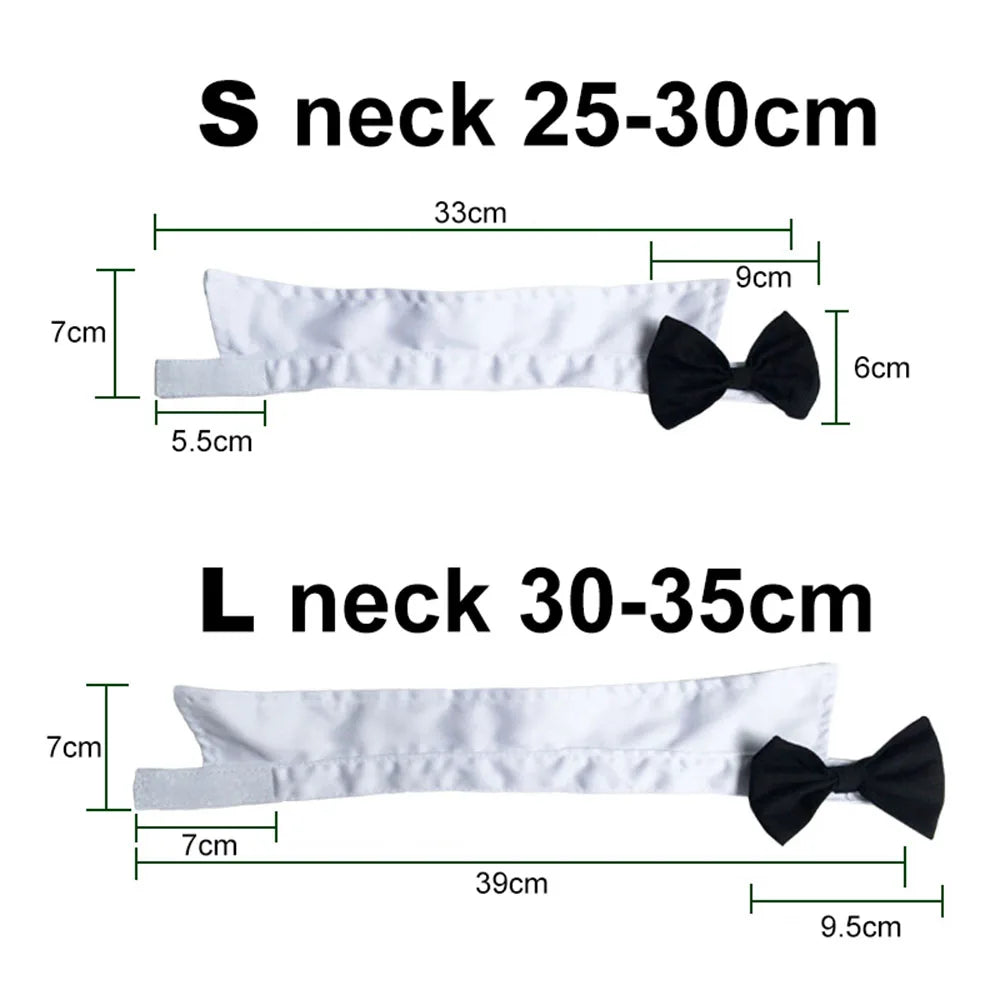 Tuxedo Neck Tie Adjustable Formal Pet Bowtie Collar