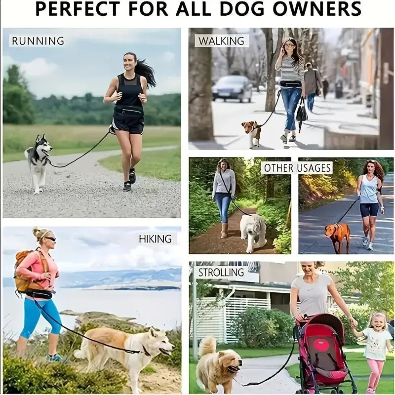 Waist Pack Adjustable Lead Hands-Free Dog Leash