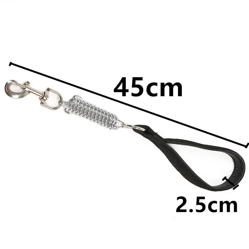 Durable Chew Spring Short Dog Leash with PU Leather Handle