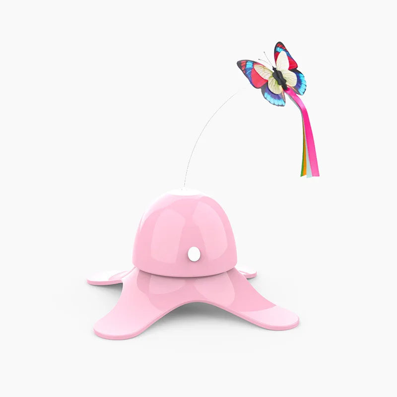 Smart Electronic Cat Toy Rotating Butterfly Stick for Interactive Play