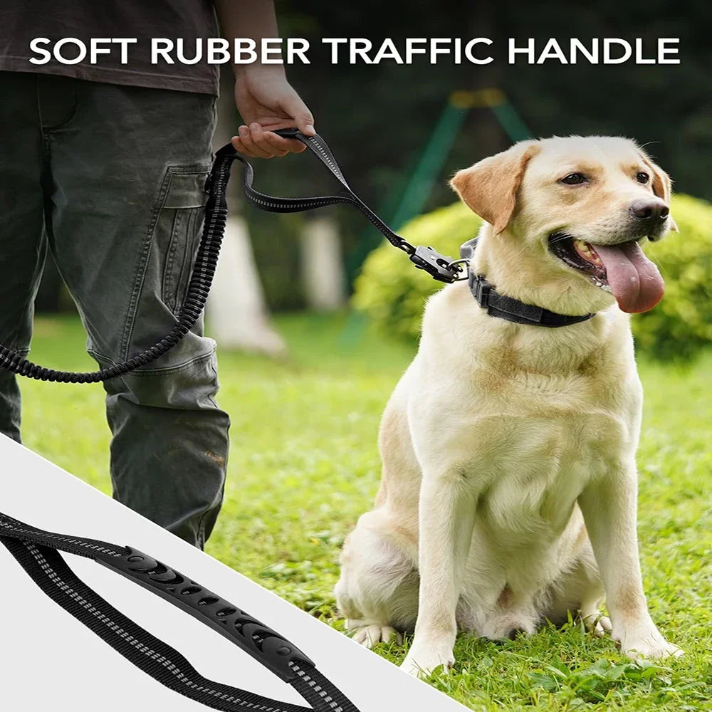 Reflective, Shock-Absorbing No-Pull Tactical Bungee Dog Leash