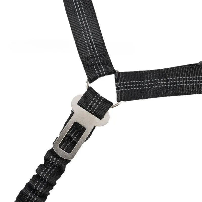 Adjustable 2-in-1 Dog Car Seat Belt & Leash
