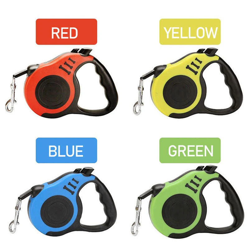 Retractable 5-Meter Hands-Free Double Strap Leash