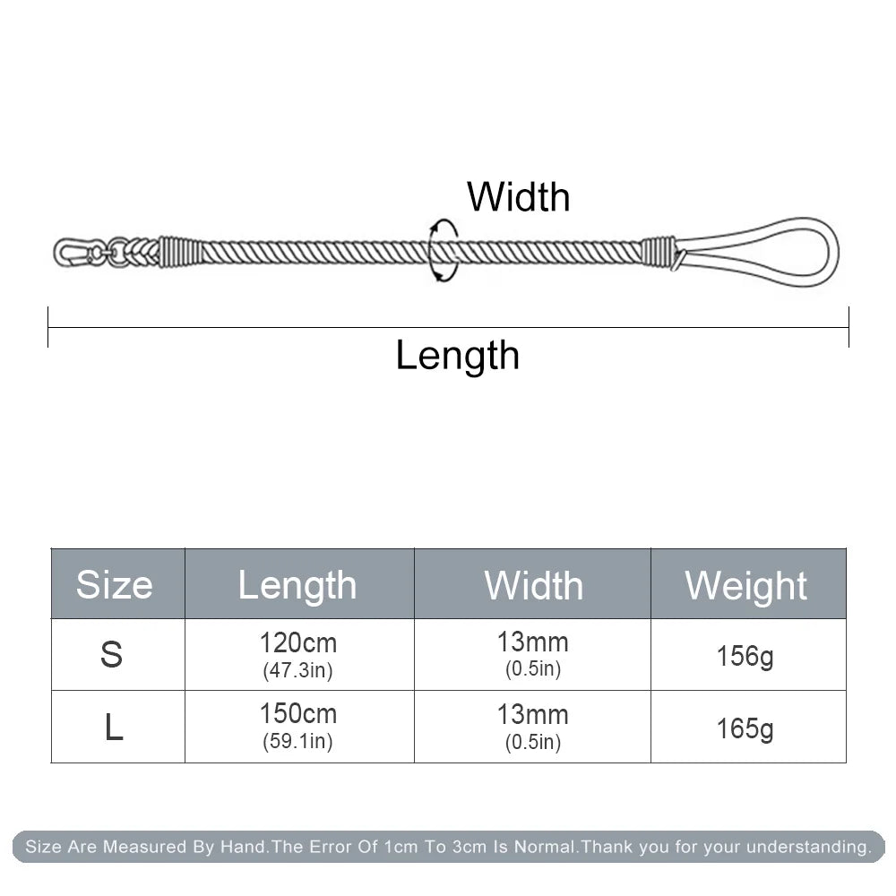 Multi-Function Hand-Woven Gradient Dog Leash