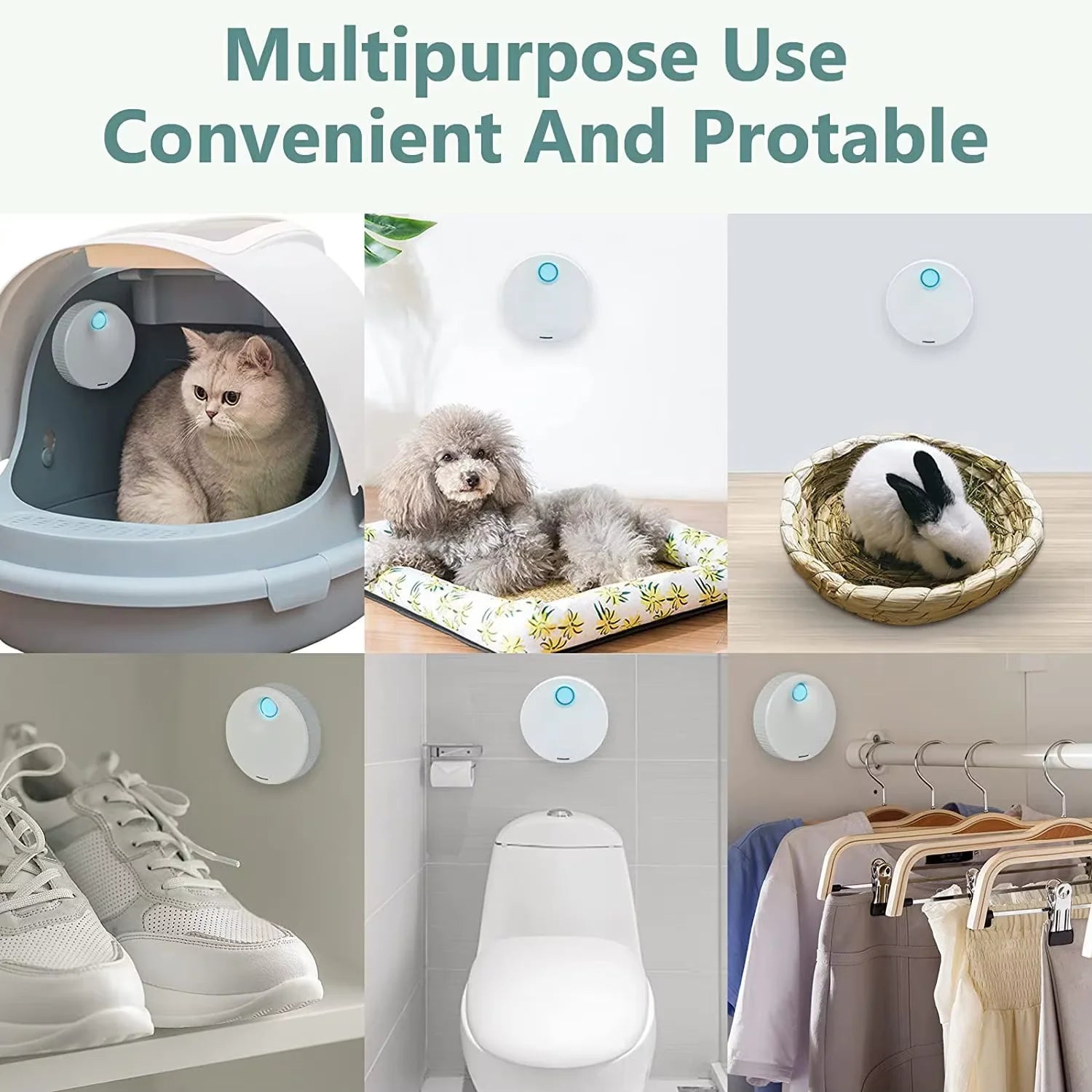 Smart Cat Odor Purifier Litter Box Deodorizer Replacement for Pets