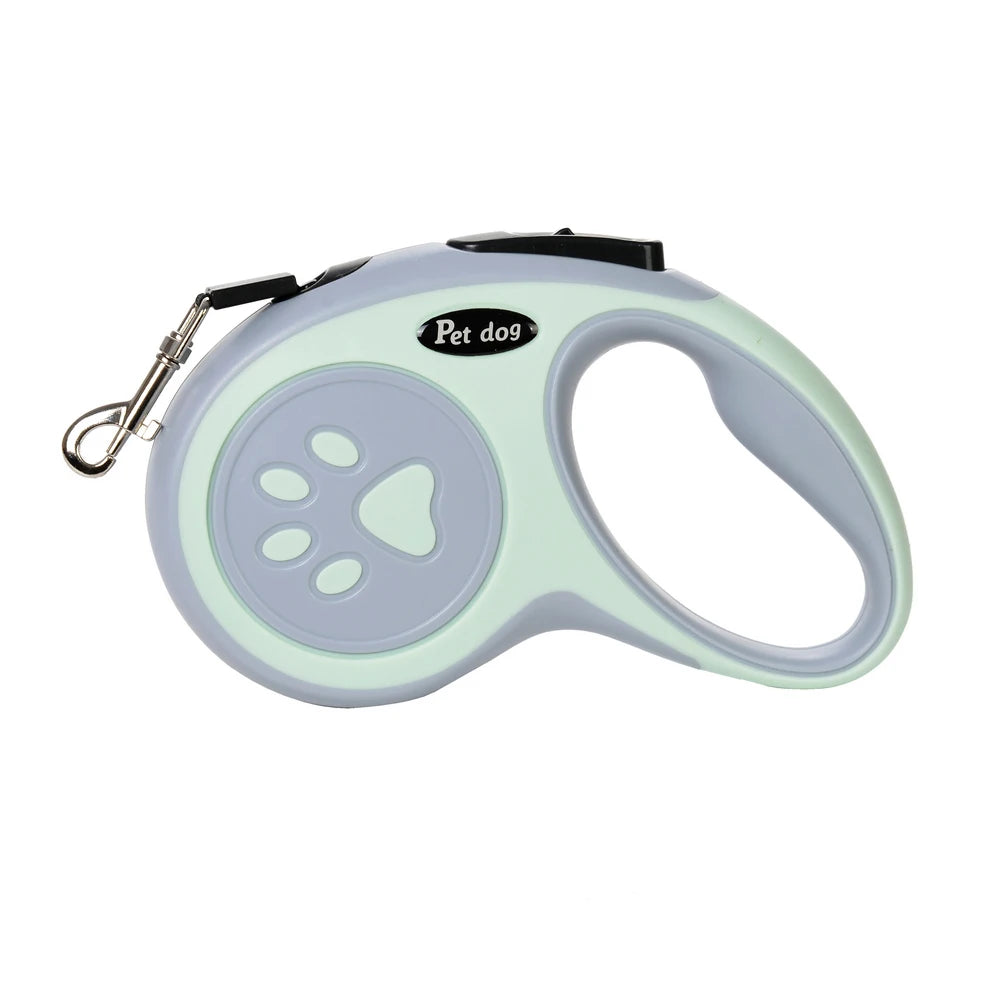 Retractable Nylon Lead 3M/5M Dog Leash with Paw Design