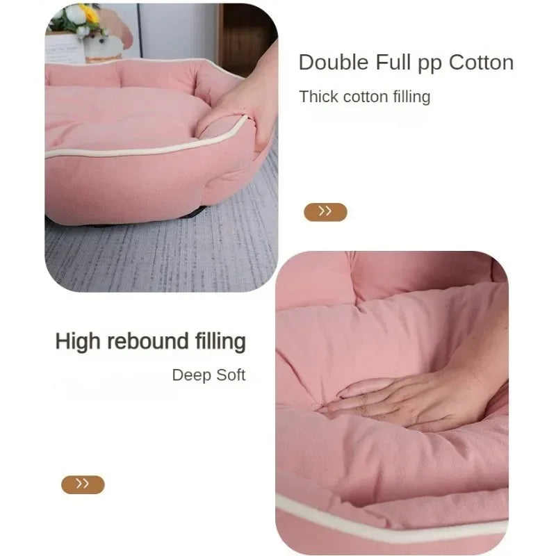 Washable Pet Mat & Kennel Large Plush Dog Bed