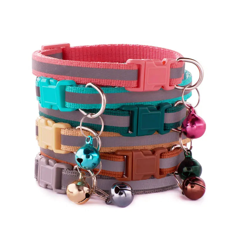 Safety Breakaway Buckle and Bell Reflective Cat Collar