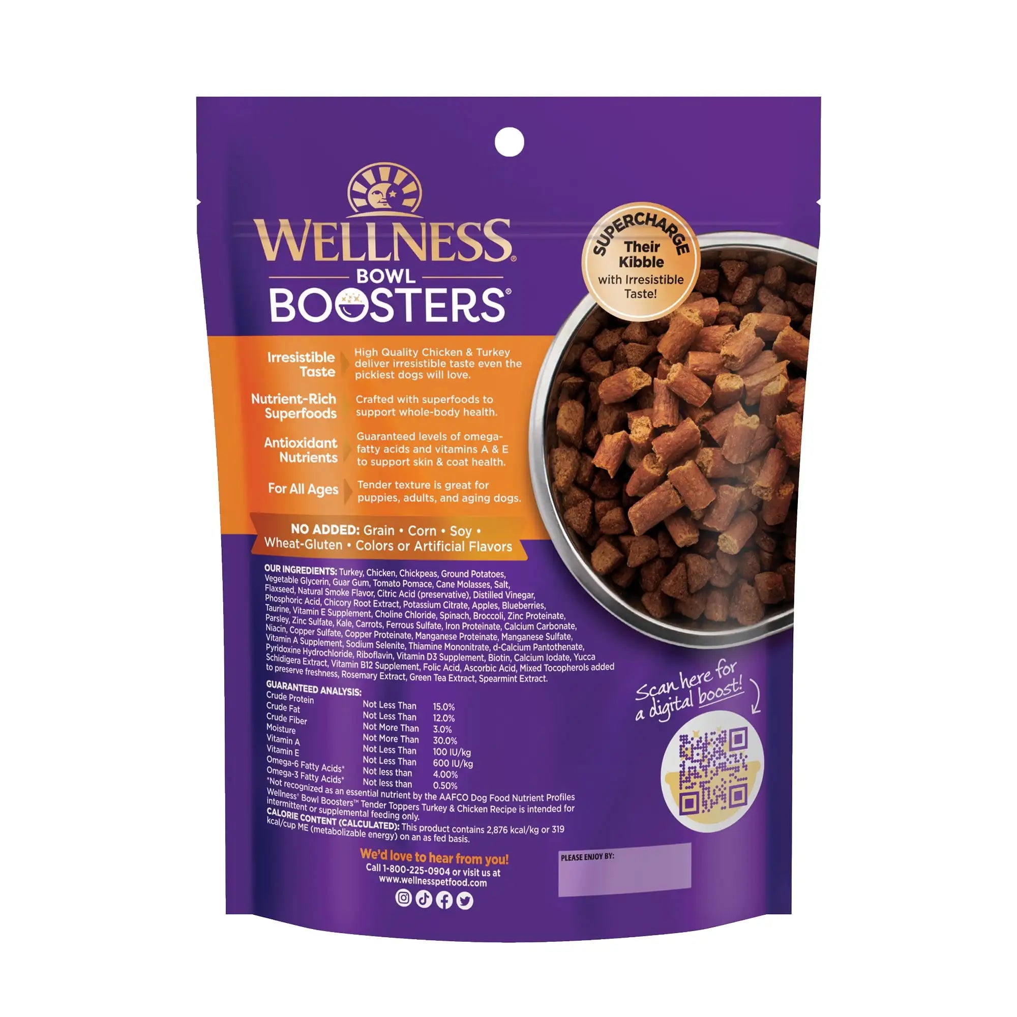 Tender Turkey & Chicken Toppers, 8 oz Bag Wellness Bowl Boosters