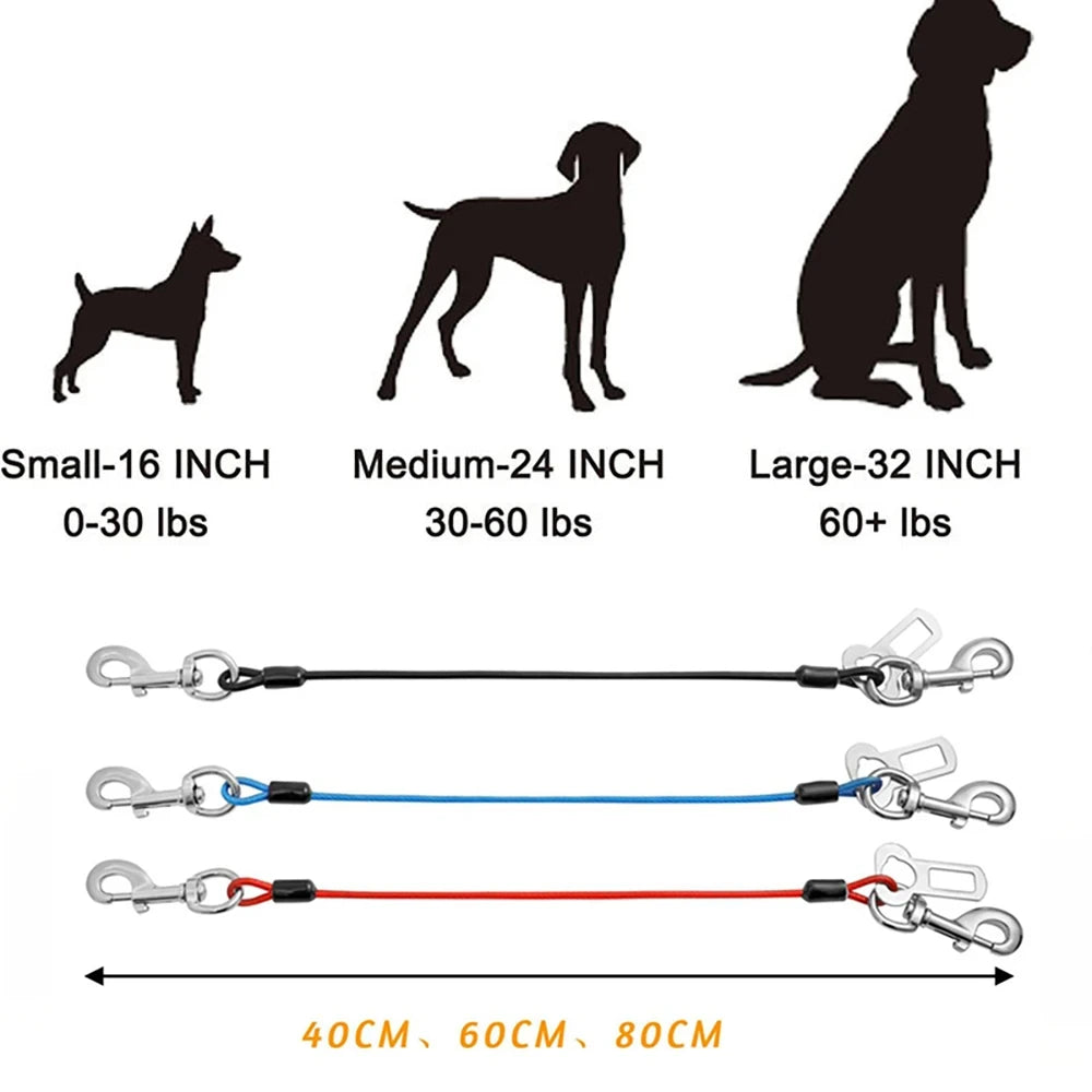Anti-Bite Wire Universal Car Dog Safety Leash