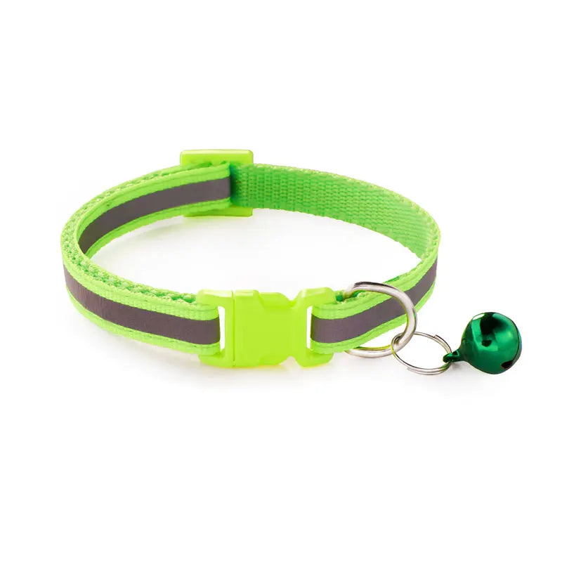 Safety Breakaway Buckle and Bell Reflective Cat Collar