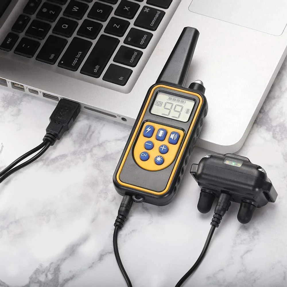 Remote-Controlled Rechargeable Waterproof Dog Training Collar